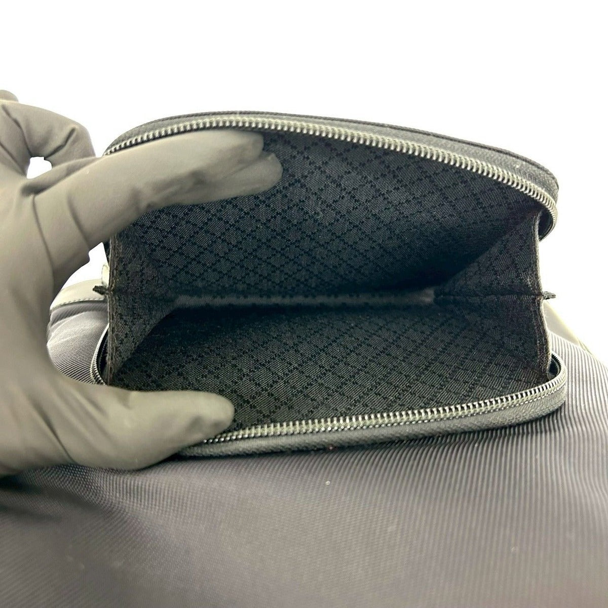 Gucci Vintage Bamboo Nylon Patent Backpack — view 10
