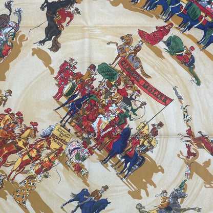 Hermes Scarf Silk Carre 90 Cirque Molier Yellow — view 7