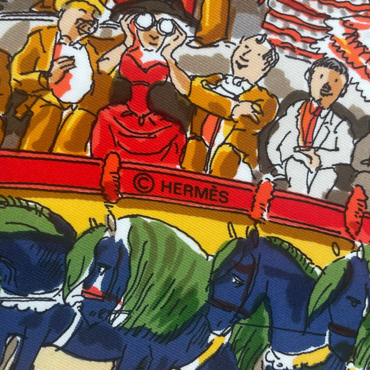Hermes Scarf Silk Carre 90 Cirque Molier Yellow — view 8