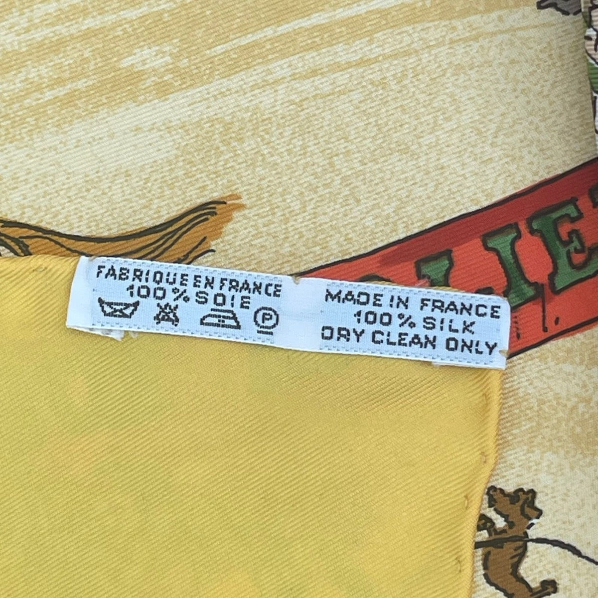 Hermes Scarf Silk Carre 90 Cirque Molier Yellow — view 9