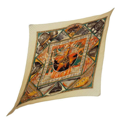 Hermes Scarf Pleats Au Son du Tam to the Sound of Silk Beige — view 2