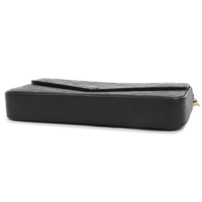 Louis Vuitton Pochette Felicity Noir Black Monogram Empreinte Chain Wallet — view 3