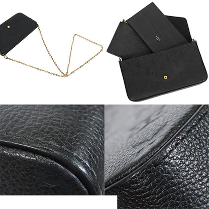 Louis Vuitton Pochette Felicity Noir Black Monogram Empreinte Chain Wallet — view 5