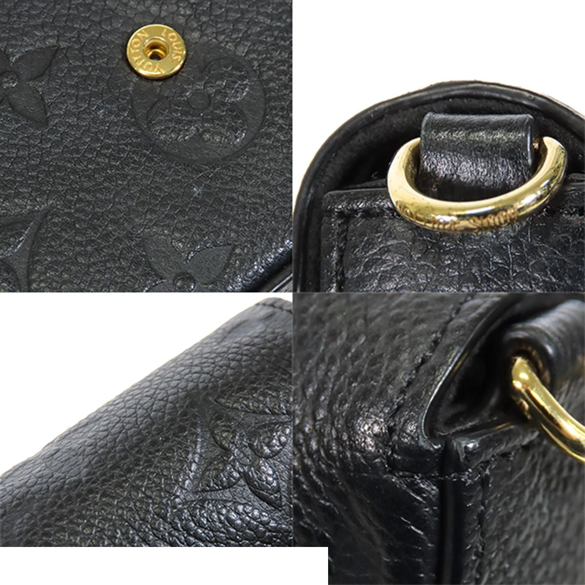 Louis Vuitton Pochette Felicity Noir Black Monogram Empreinte Chain Wallet — view 6