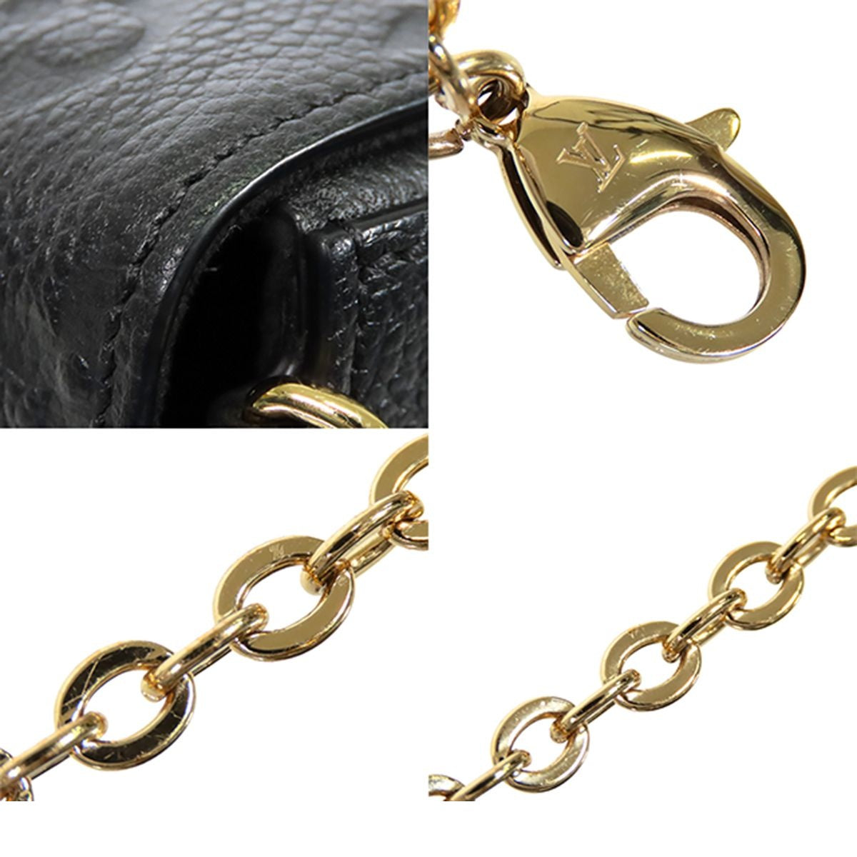 Louis Vuitton Pochette Felicity Noir Black Monogram Empreinte Chain Wallet — view 7