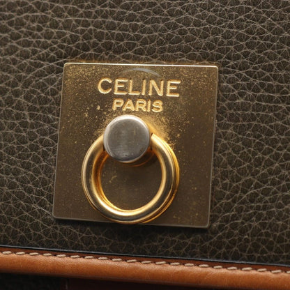 Celine Shoulder Bag Ganchini Khaki Leather — view 10