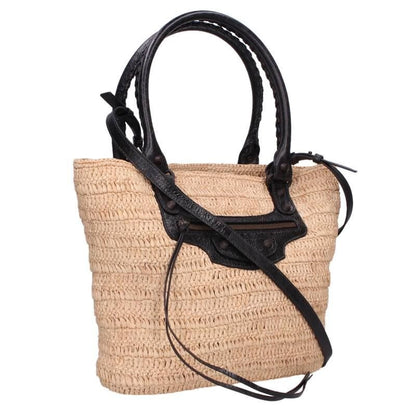 Balenciaga le City Raffia 2-Way Handbag