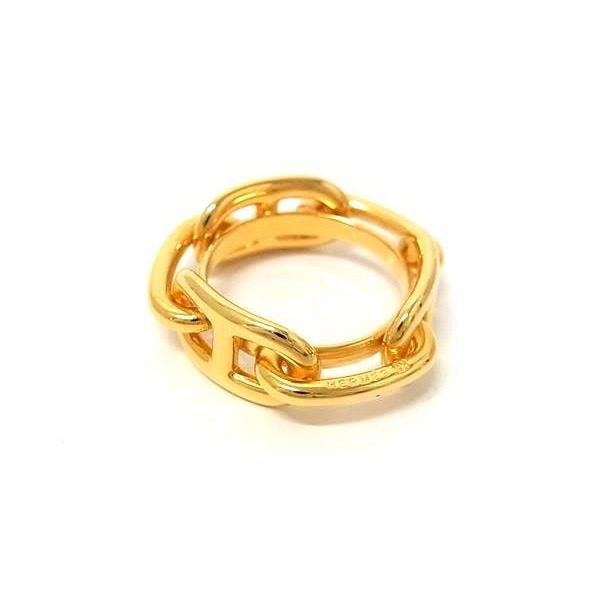 Hermes Chaine D'ancre Lucade Legato Scarf Ring Closure Gold — view 2