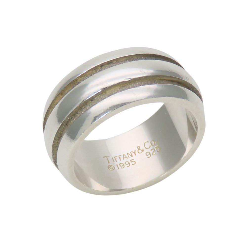 Tiffany & Co Ring Grouped Double Line Silver Standard