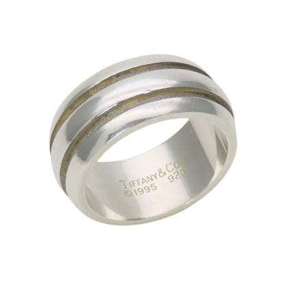 Tiffany & Co Ring Grouped Double Line Silver Standard