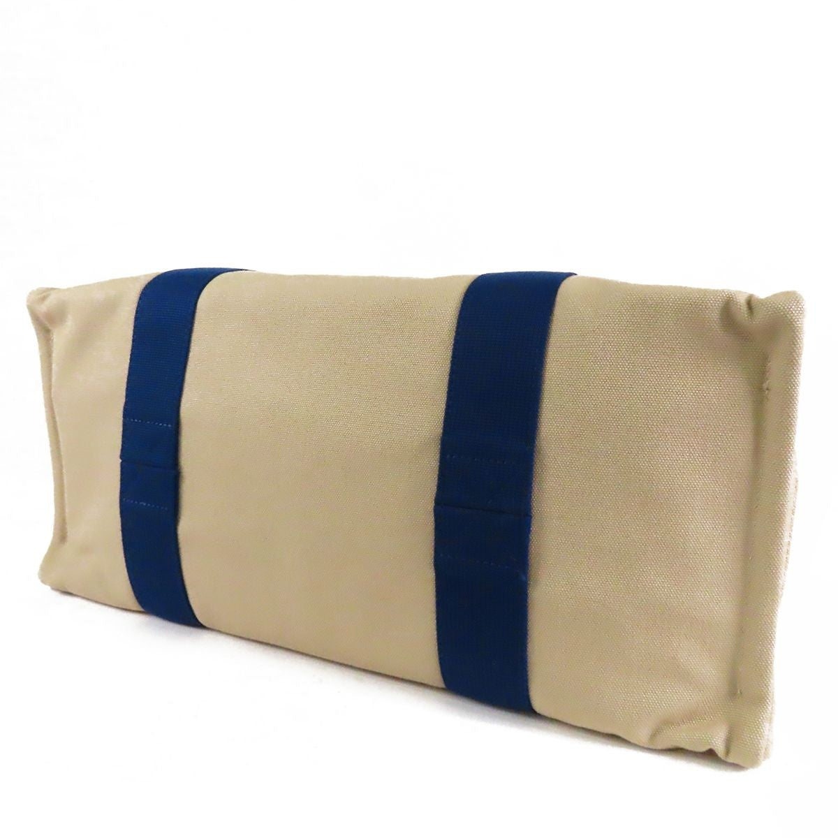 Hermes Adada Blue Marine Ivory Silver Cotton Mothers Tote Bag — view 3
