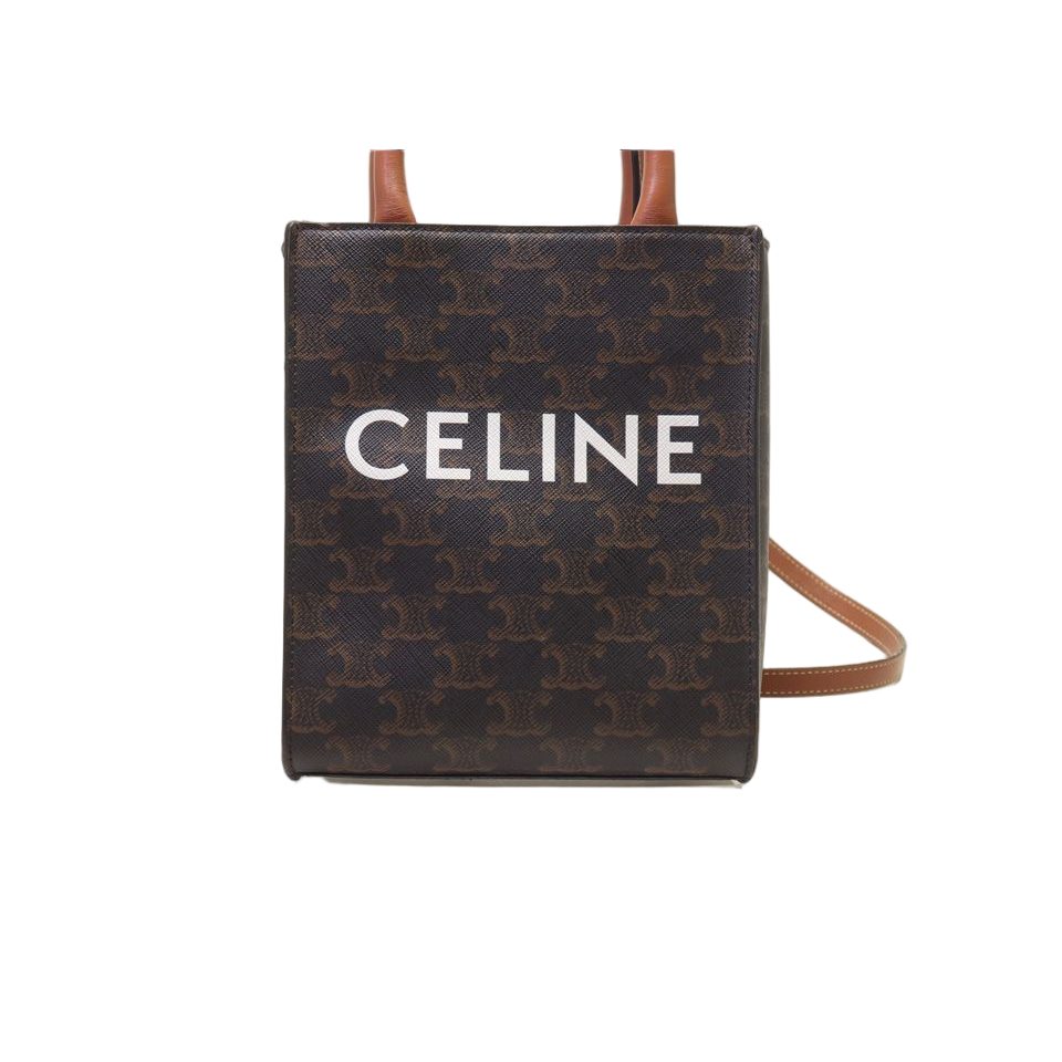 Celine Vertical Cabas Mall Triomphe Canvas 2-Way Handbag
