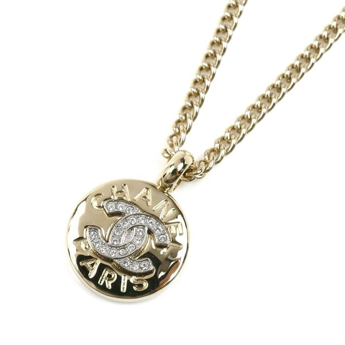 Chanel Rhinestone CC Logo Necklace