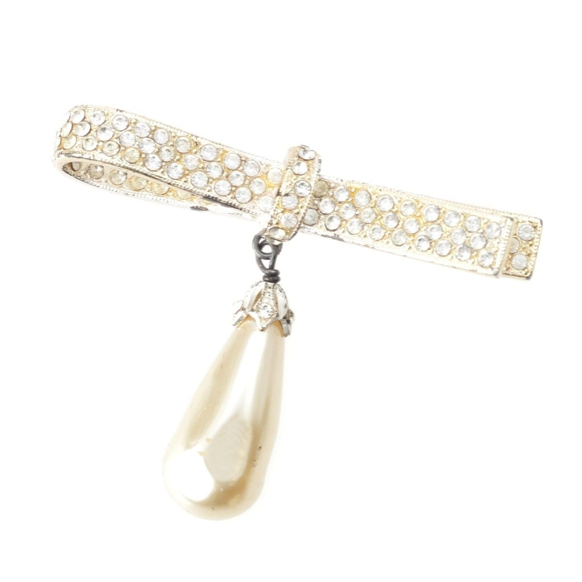 Dior Galliano Era Bijou Pearl Pin Brooch Champagne Gold