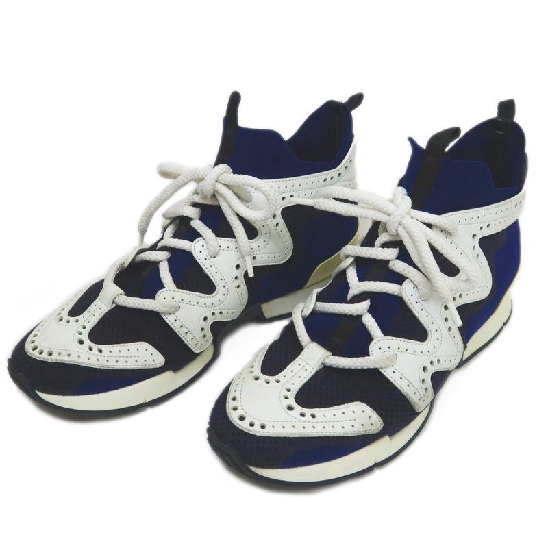 Hermes Action Sneakers Punching Leather Knit — view 2