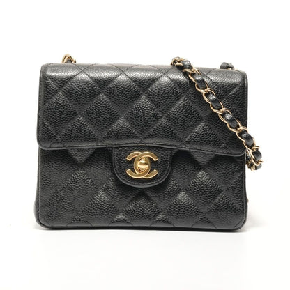 Chanel Shoulder Bag Caviar Leather Mini Quilted