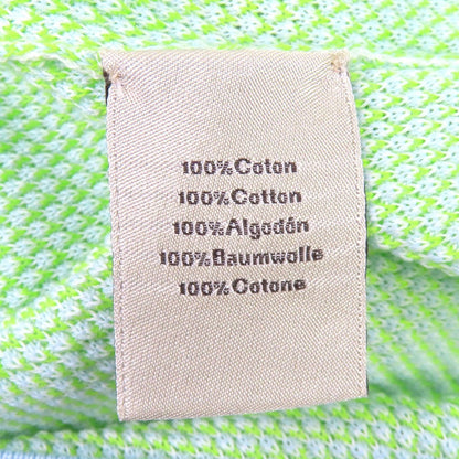 Hermes 100% Cotton Crew Neck Bicolor Short Sleeve Knit Light Green Blue — view 6