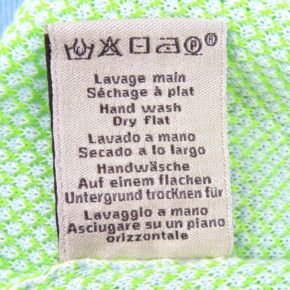 Hermes 100% Cotton Crew Neck Bicolor Short Sleeve Knit Light Green Blue — view 7