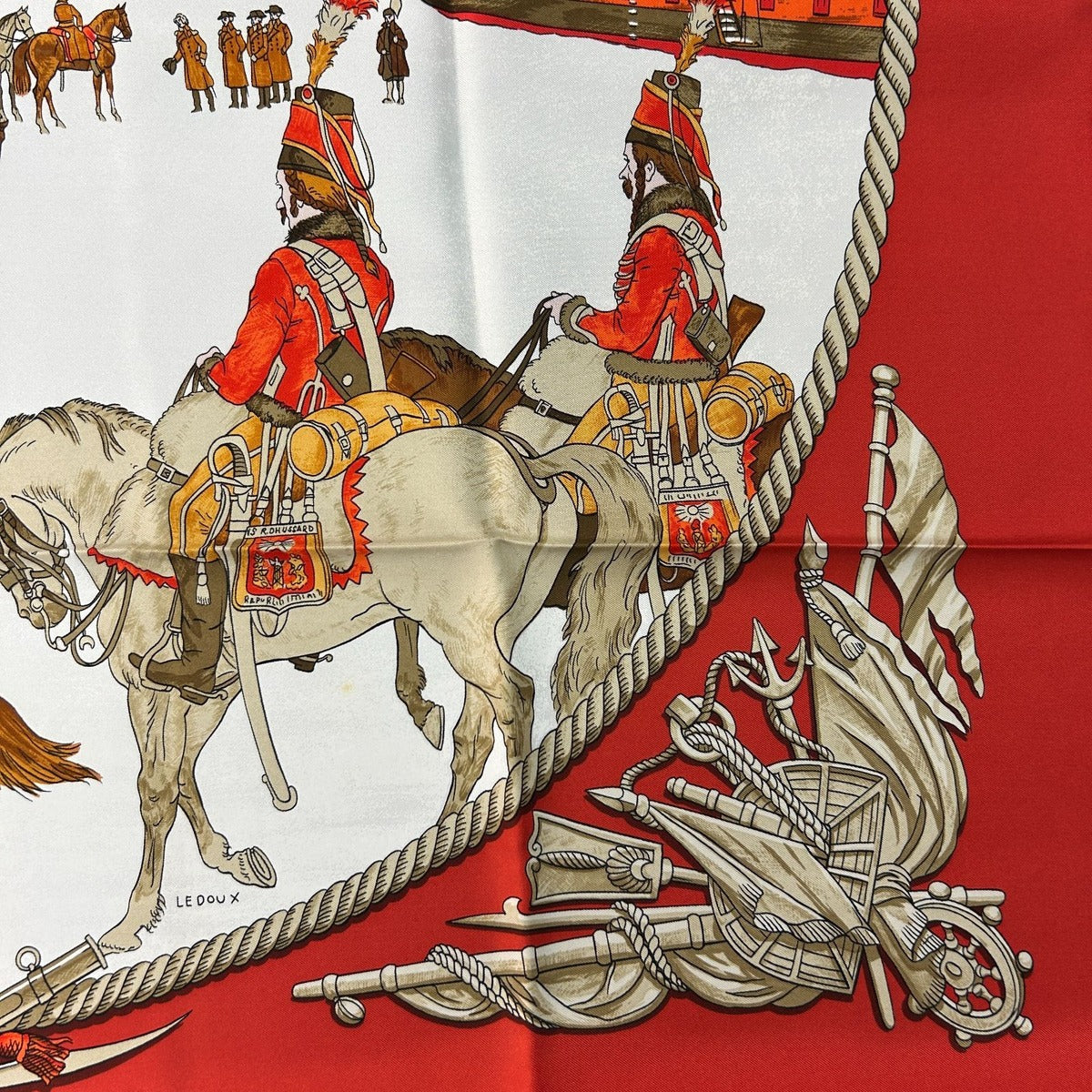 Hermes Carre 90 Red Sea and Cavalry — view 4