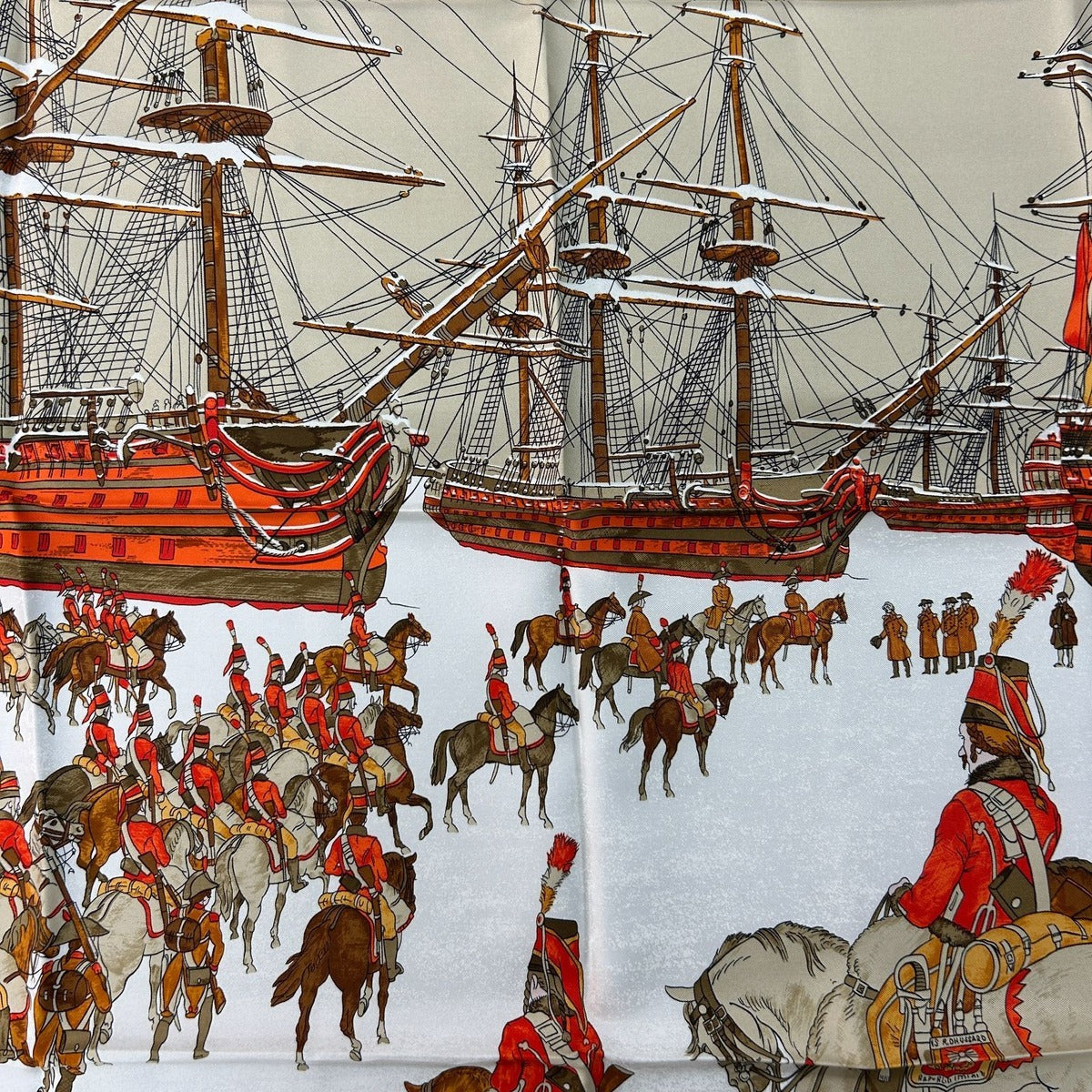 Hermes Carre 90 Red Sea and Cavalry — view 5