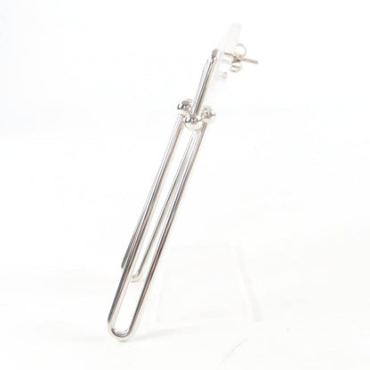 Tiffany & Co 925 Double Long Link Earrings Silver with Case Weight — view 3