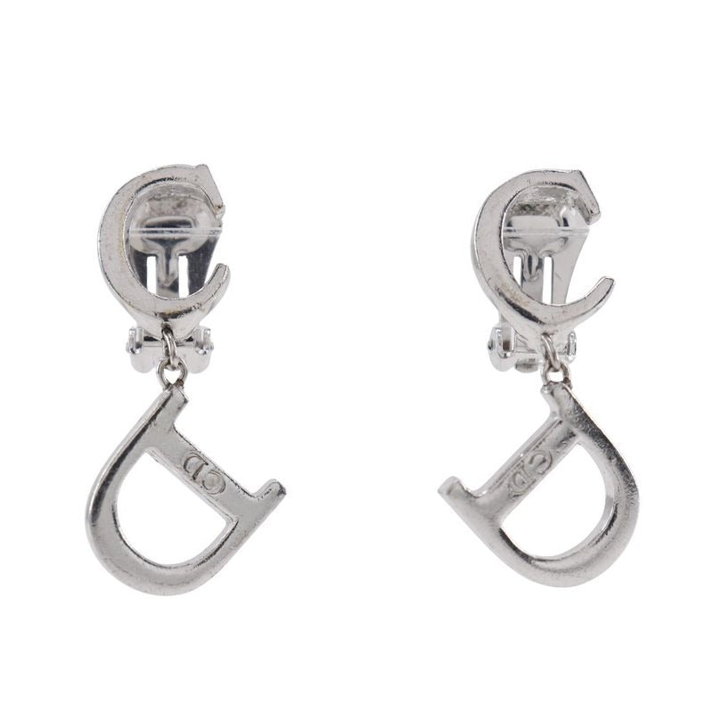 Christian Dior CD Logo Metal Silver 5.5 g Earrings