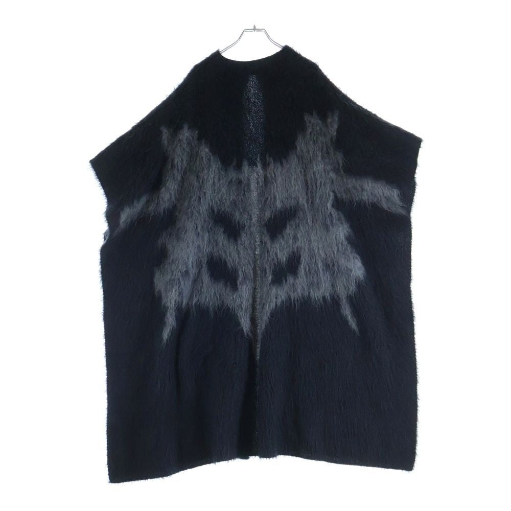 Dior Mohair Silk Blend Long Cardigan Poncho Black
