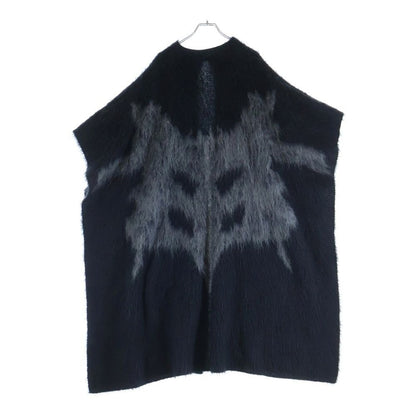 Dior Mohair Silk Blend Long Cardigan Poncho Black
