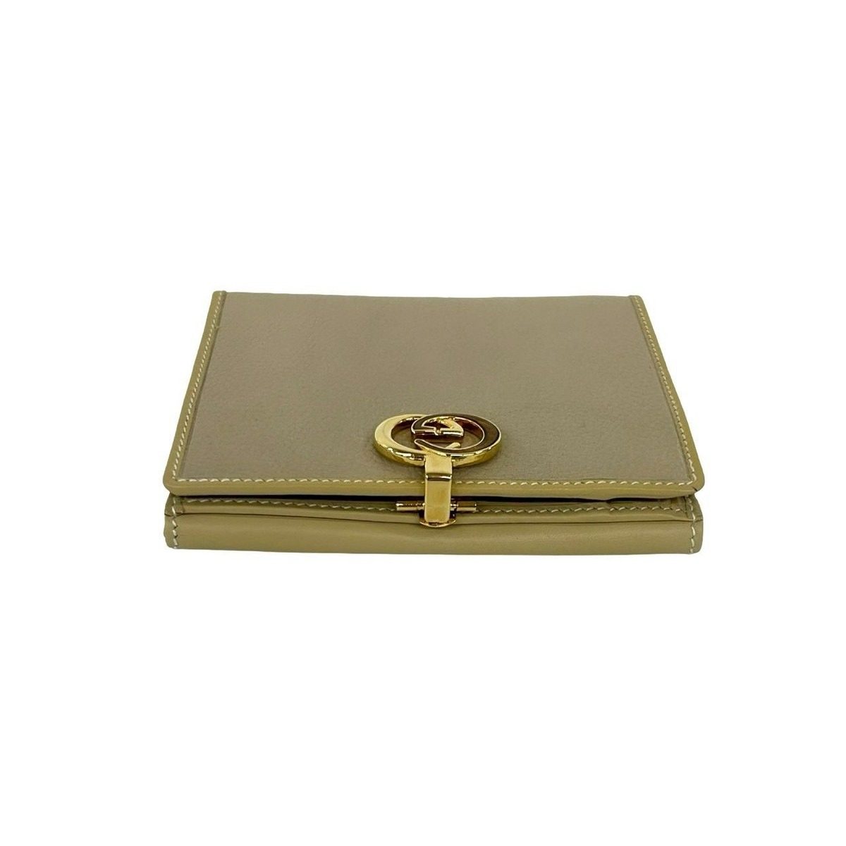 Gucci Vintage GG Logo Leather Bifold Wallet Beige — view 3