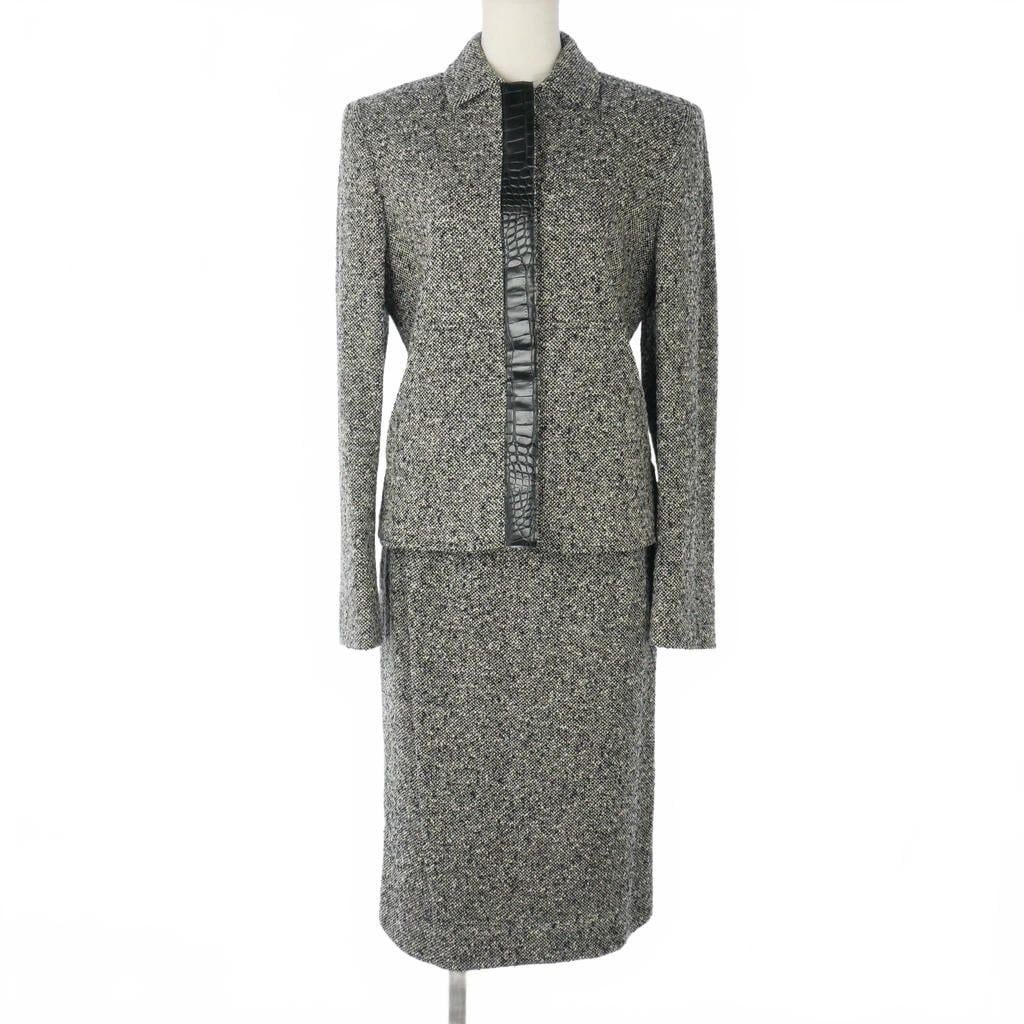 Max Mara Set Skirts Stainless Steel Jacket Tweed 38 Gray