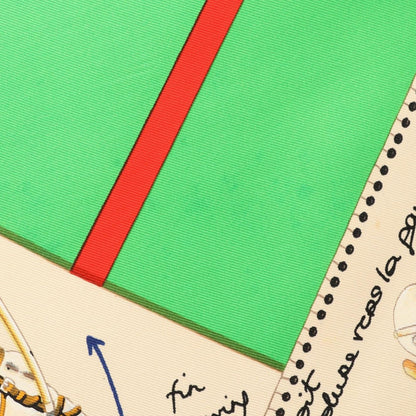 Hermes Scarf Carre 90 le Monde du Polo Silk Green Red Multicolor — view 7