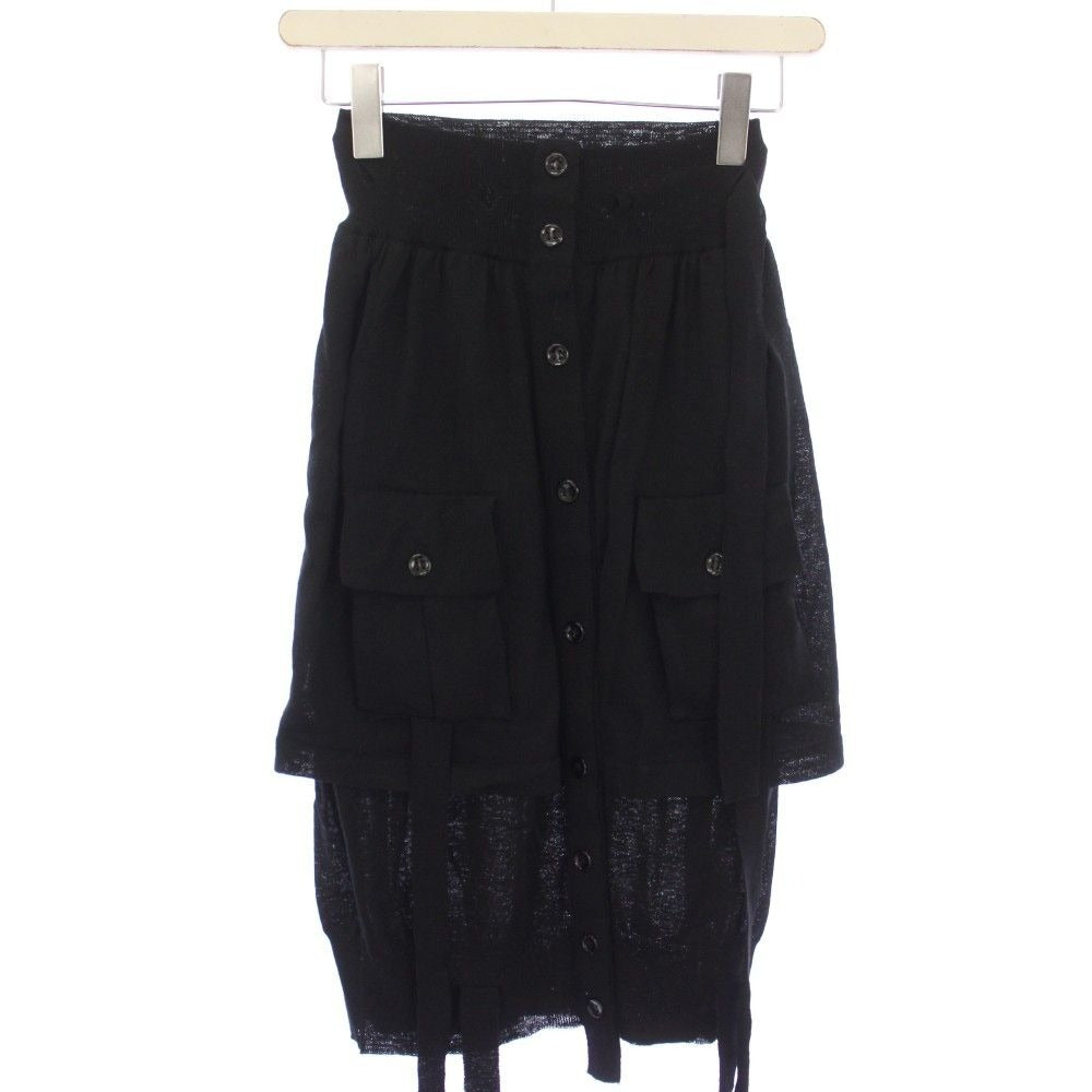 Saint Laurent Yves Knit Skirt Knee Length Deformed