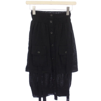 Saint Laurent Yves Knit Skirt Knee Length Deformed