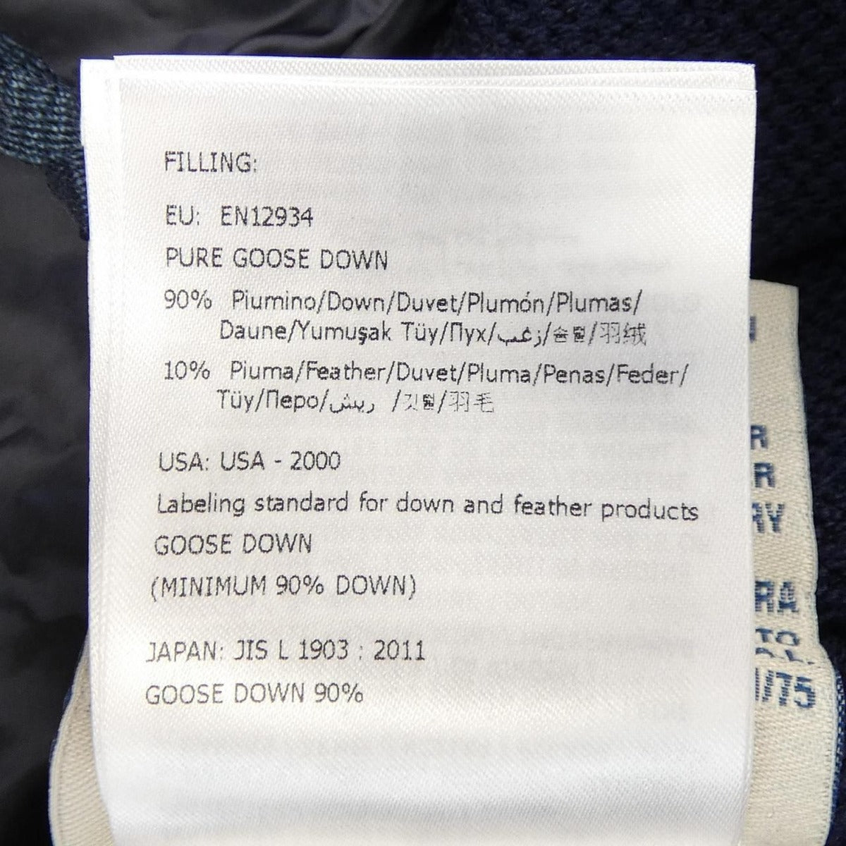 Moncler Down Jacket Navy XS — view 5