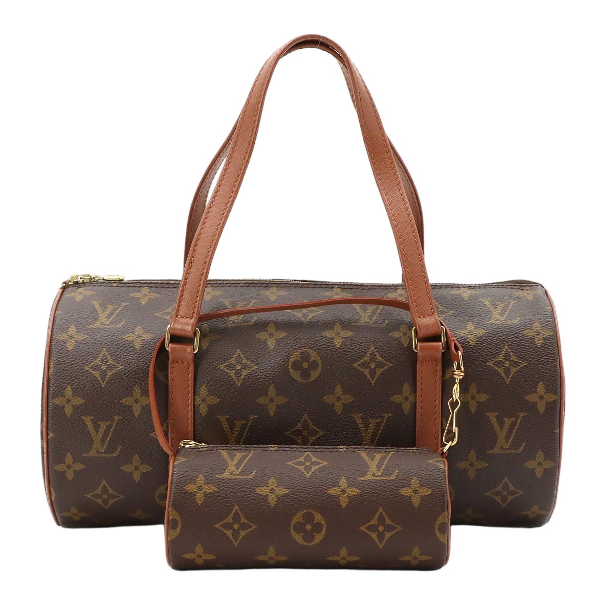Louis Vuitton Monogram Papillon 30 Hand Bag Gold