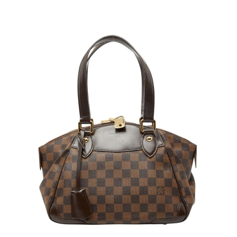 Louis Vuitton Damier Verona PM Brown Leather Handbag
