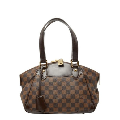 Louis Vuitton Damier Verona PM Brown Leather Handbag