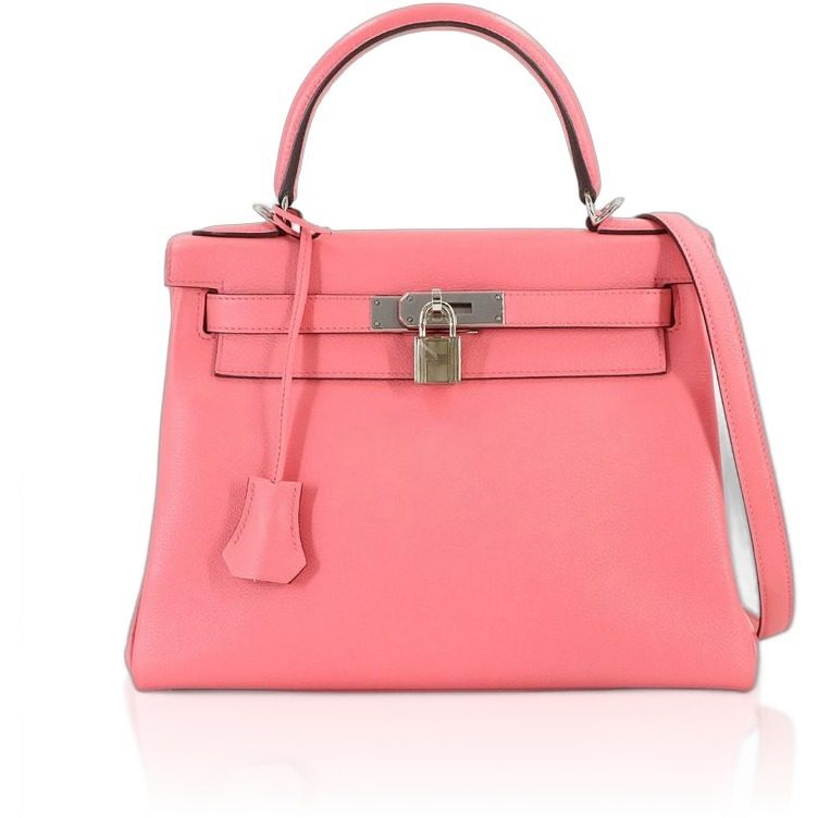 Hermes Kelly 28 Verso Evercolor Roseuete Terbatue 2-Way Bag