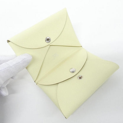 Hermes Calvi Duo Coin Case Jaune Milton — view 4