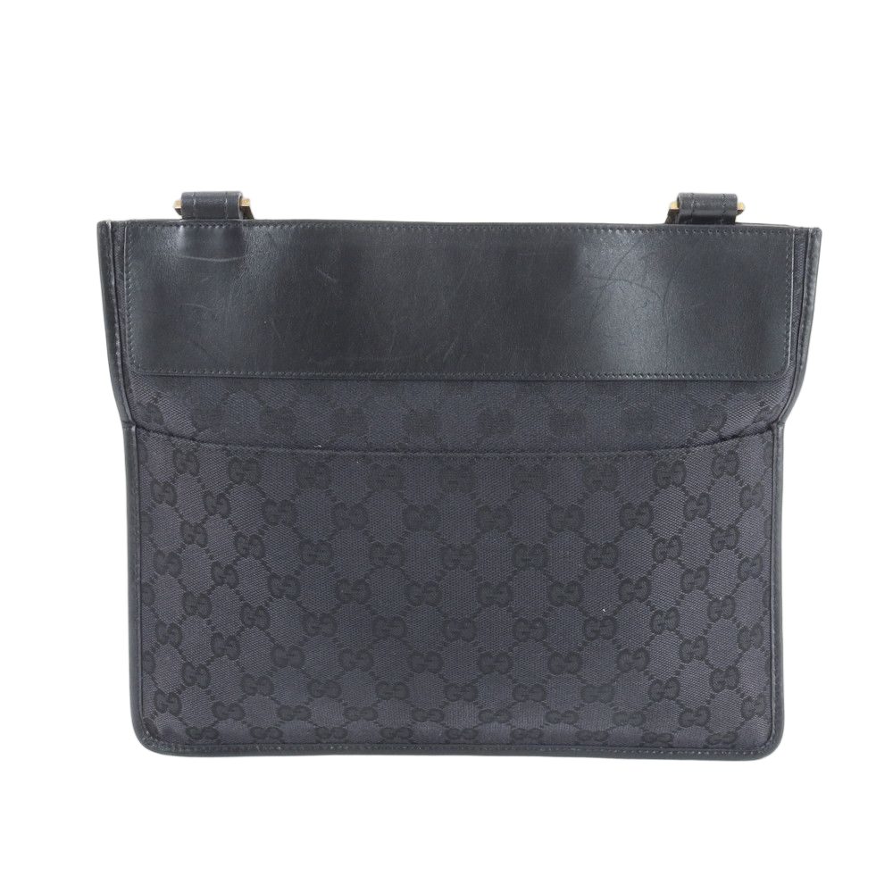 Gucci GG Canvas 019 Leather Shoulder Bag Crossbody Messenger Business Ree — view 2