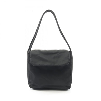 Prada Handbag Triangle Logo Black Nylon B