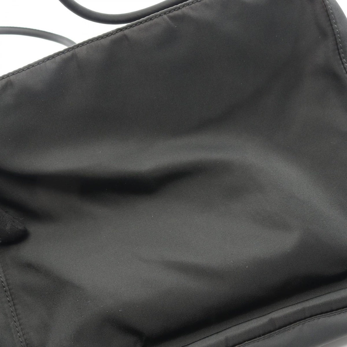 Prada Handbag Triangle Logo Black Nylon B — view 8