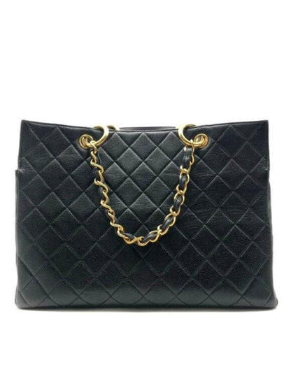 Chanel Grand Shopping Tote GST Caviar Shopper Quilted Chain Shoulder Bag Purse