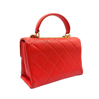 Chanel CC Lambskin Orange Shoulder Bag Gold — view 2