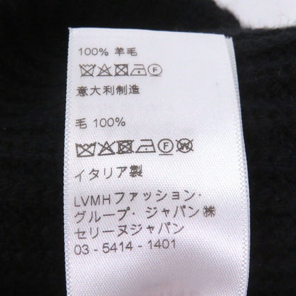 Celine Wool Logo Patch Knit Cap Beanie Black TU — view 8