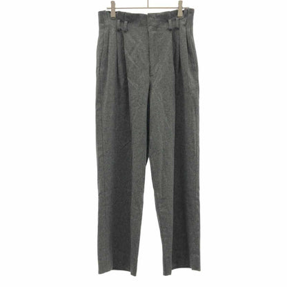 Celine Wool Flannel Tuck Pants Gray 36