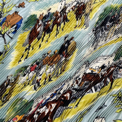Hermes Scarf Pleated Silk Chantilly Racetrack Gray — view 6