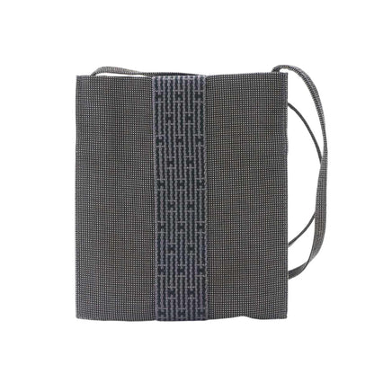Hermes Her Line Pochette Shoulder Bag Canvas Gray Herline