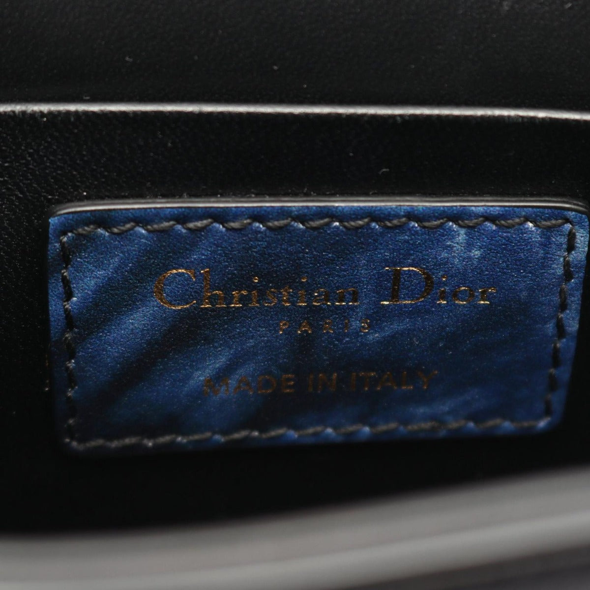 Dior Shoulder Bag 30 Montaigne Box Navy Black Leather — view 4
