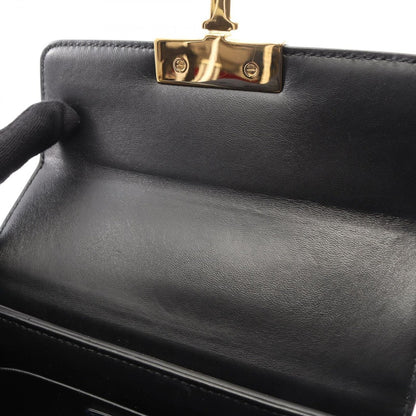 Dior Shoulder Bag 30 Montaigne Box Navy Black Leather — view 5
